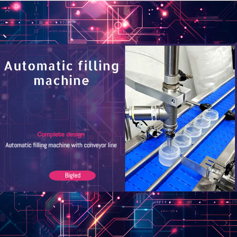 Automatic filling machine with conveyor line